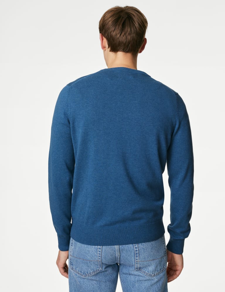 Pure Cotton Crew Neck Jumper 5 of 5