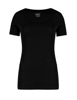 Pure Cotton Crew Neck Short Sleeve T-Shirt Image 2 of 4