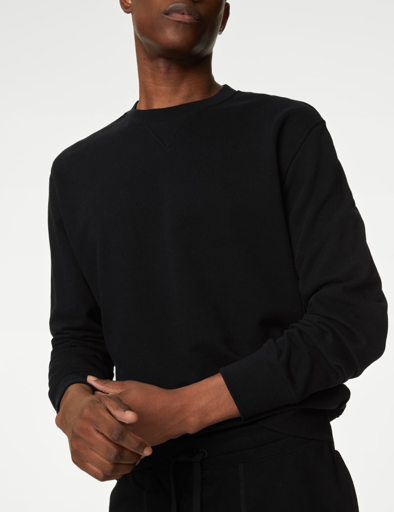 Pure Cotton Crew Neck Sweatshirt 3 of 4