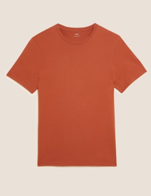 Pure Cotton Crew Neck T-Shirt Image 2 of 4