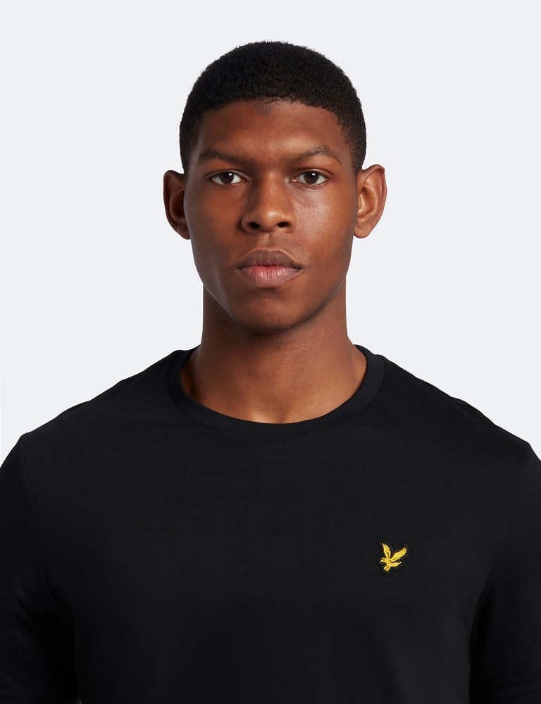 Lyle and scott black t shirt sales