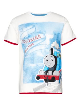 Pure Cotton Crew Neck Thomas & Friends™ Boys T-Shirt with Book (1-7 Years) Image 2 of 5