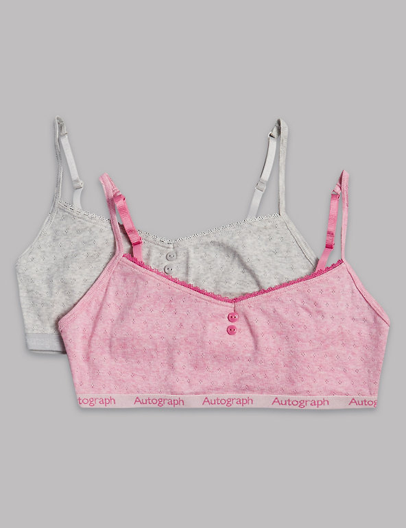 Pure Cotton Crop Tops (9-16 Years) Image 1 of 2