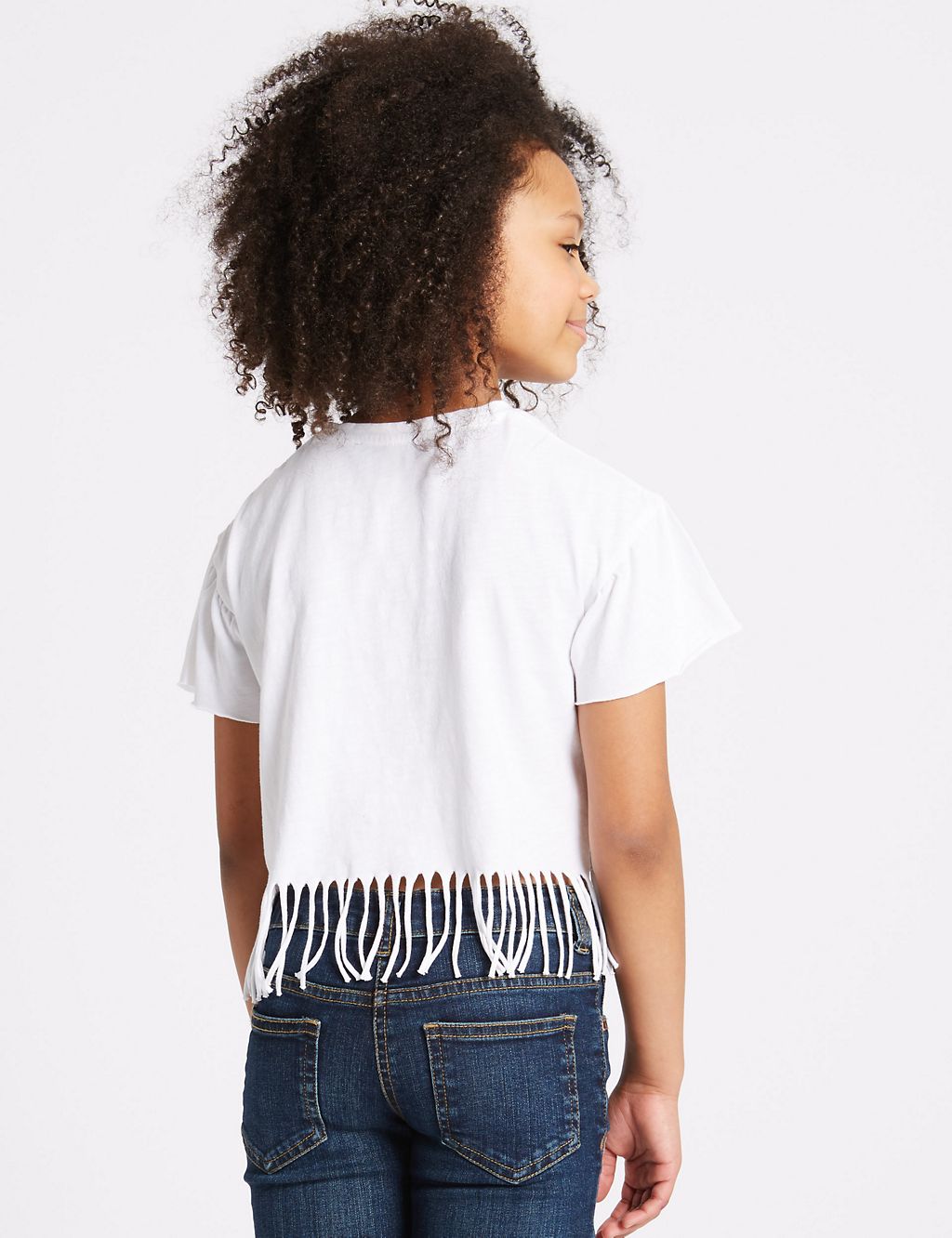 Pure Cotton Cropped Top (3-16 Years) 2 of 3