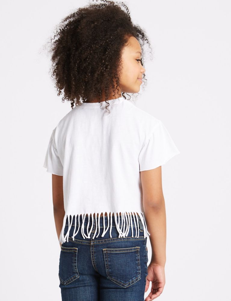 Pure Cotton Cropped Top (3-16 Years) 3 of 3