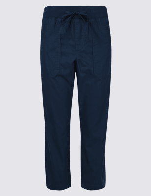 m and s womens cropped trousers