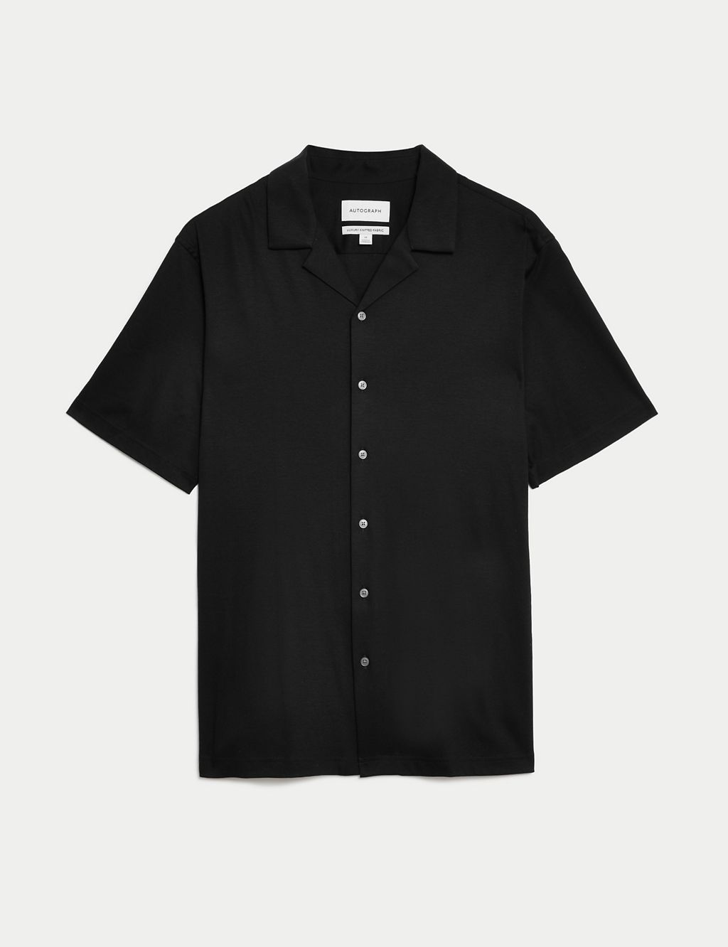 Pure Cotton Cuban Collar Jersey Shirt 1 of 5