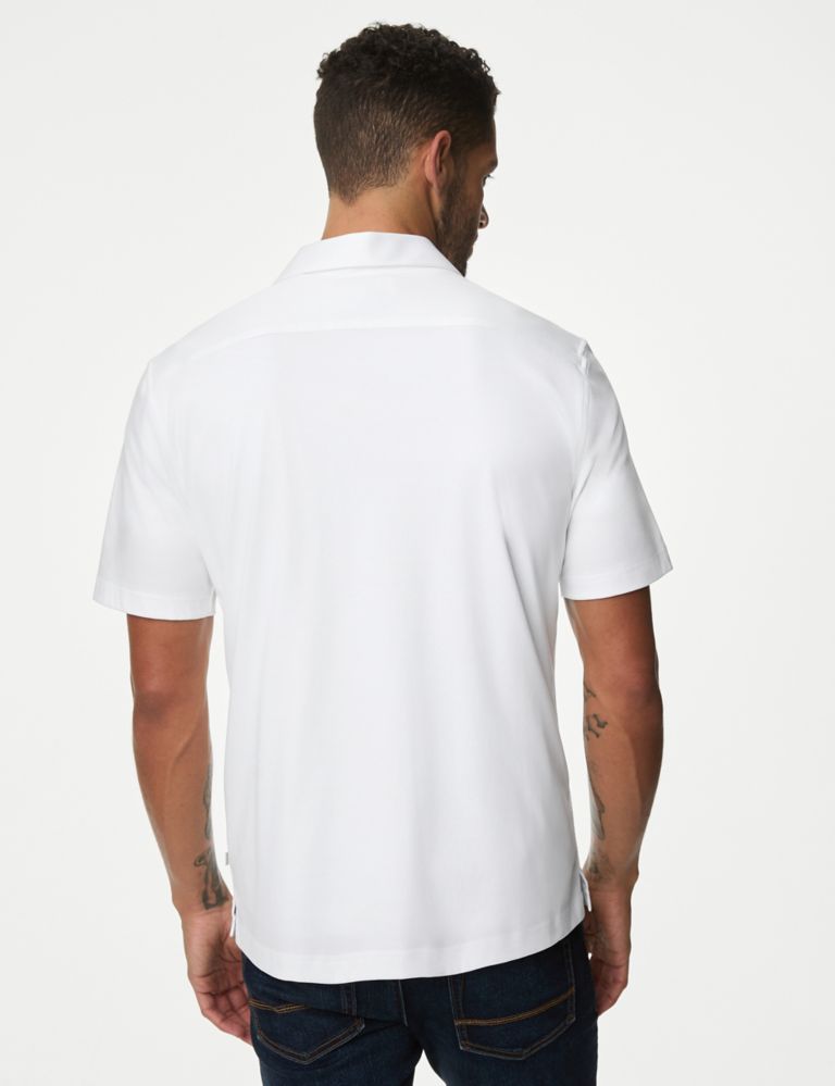 Pure Cotton Cuban Collar Jersey Shirt 5 of 5