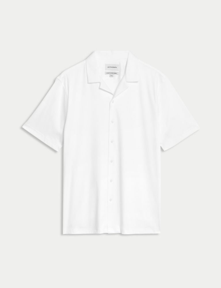 Pure Cotton Cuban Collar Jersey Shirt 2 of 5