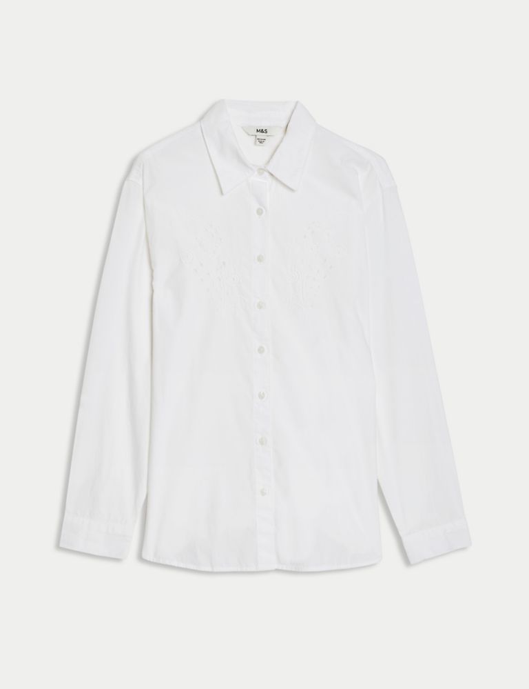 Pure Cotton Cutwork Detail Shirt | M&S Collection | M&S