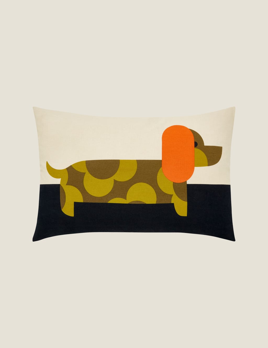 Pure Cotton Dachshund Bolster Cushion Orla Kiely M&S