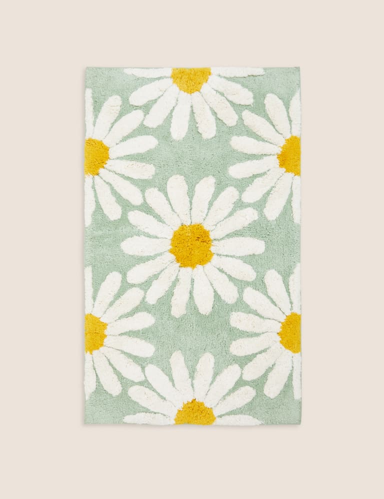 Pure Cotton Daisy Bath Mat M&S Collection M&S