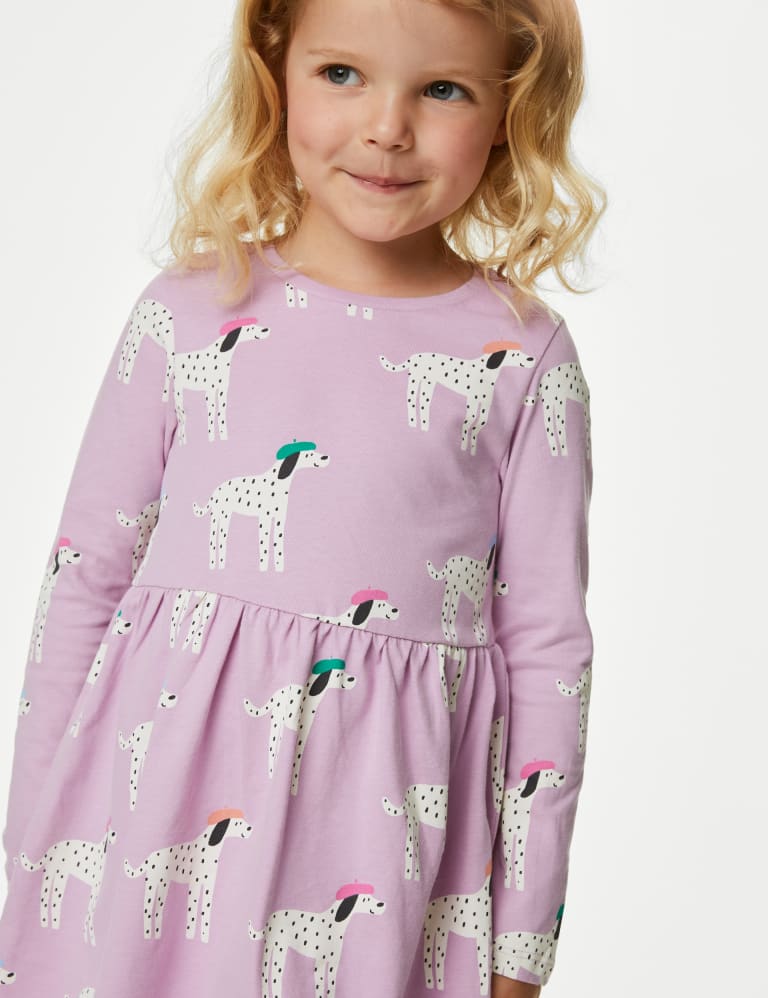 Pure Cotton Dalmatian Dress 2 8 Yrs M S Collection M S