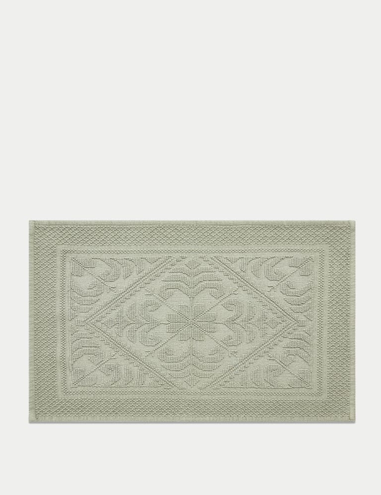 Pure Cotton Damask Bath Mat | M&S Collection | M&S