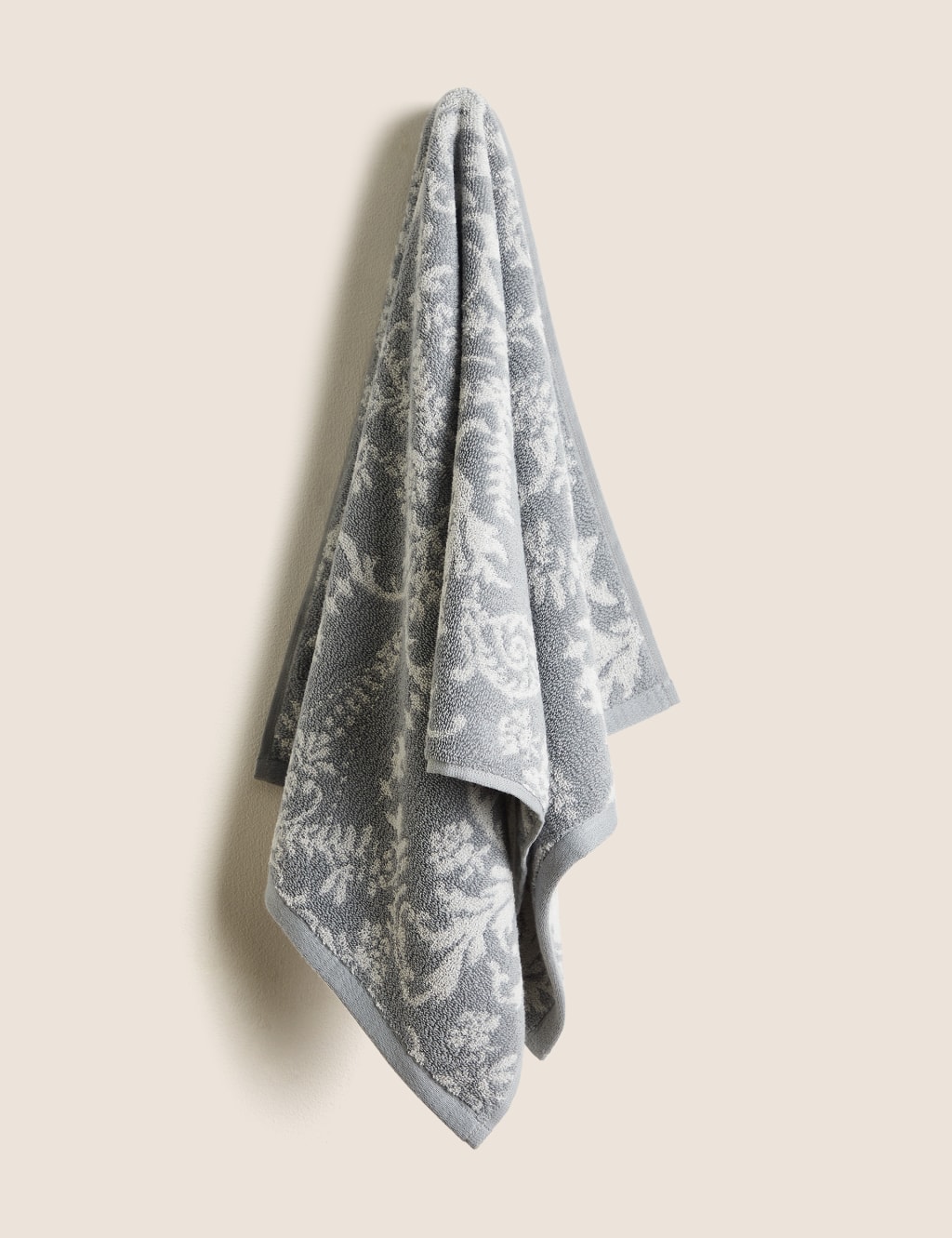 Pure Cotton Damask Jacquard Towel M&S Collection M&S