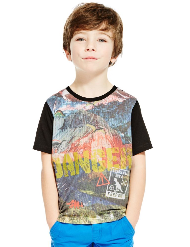 Pure Cotton Danger T-Shirt (1-7 Years) 1 of 3
