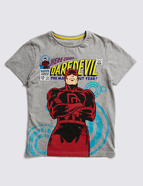 Pure Cotton Daredevil Comic Cover Print T-Shirt (5-14 Years) Image 2 of 3