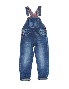 Pure Cotton Denim Dungarees (1-7 Years) Image 2 of 3