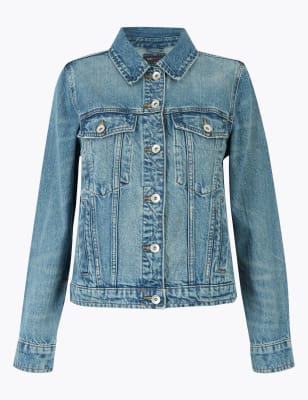 Pure Cotton Denim Jacket | M\u0026S 