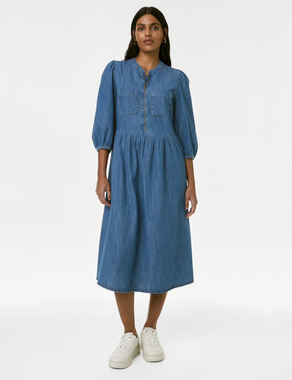Denim shirt dress m&s sales