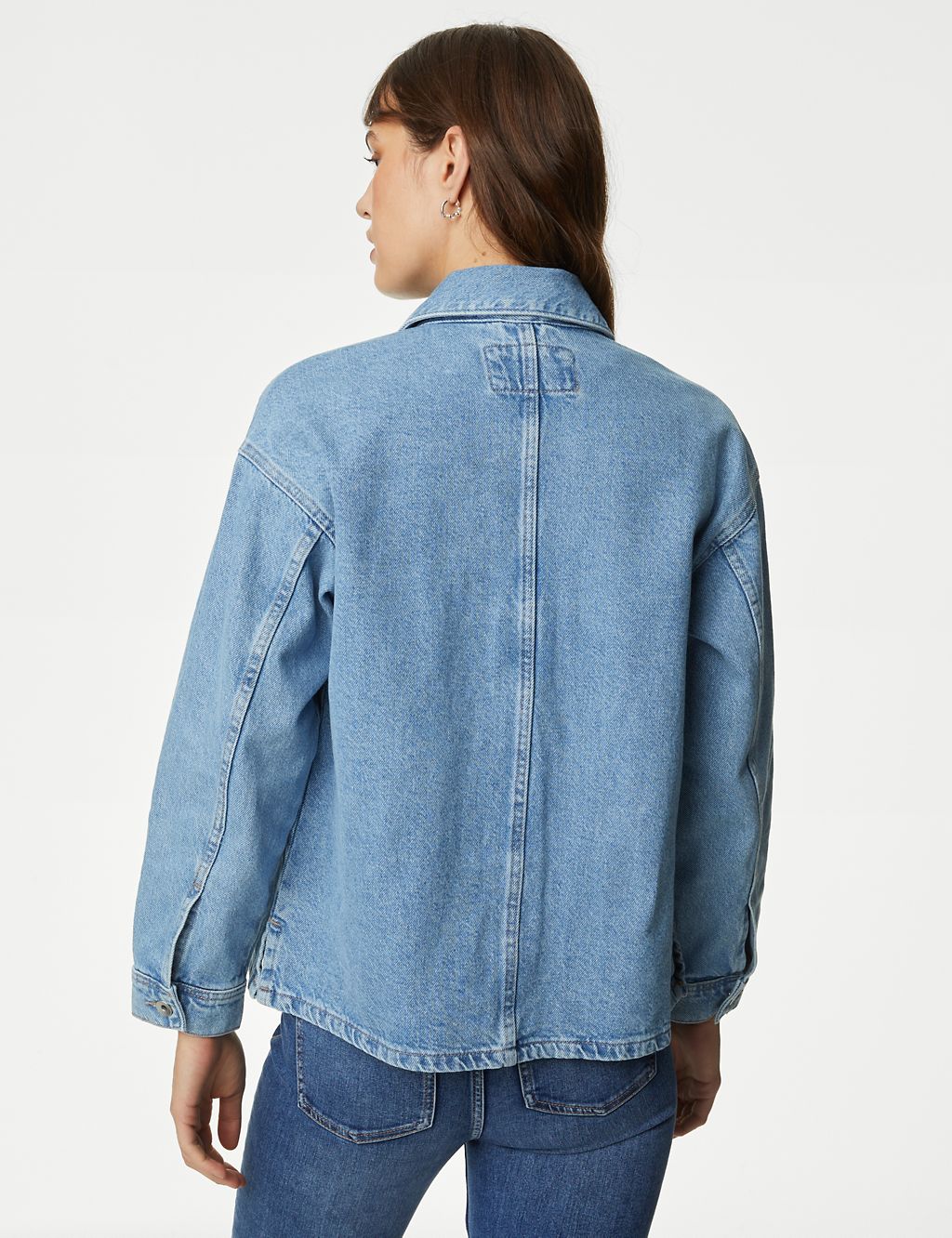 Pure Cotton Denim Relaxed Shacket 4 of 7