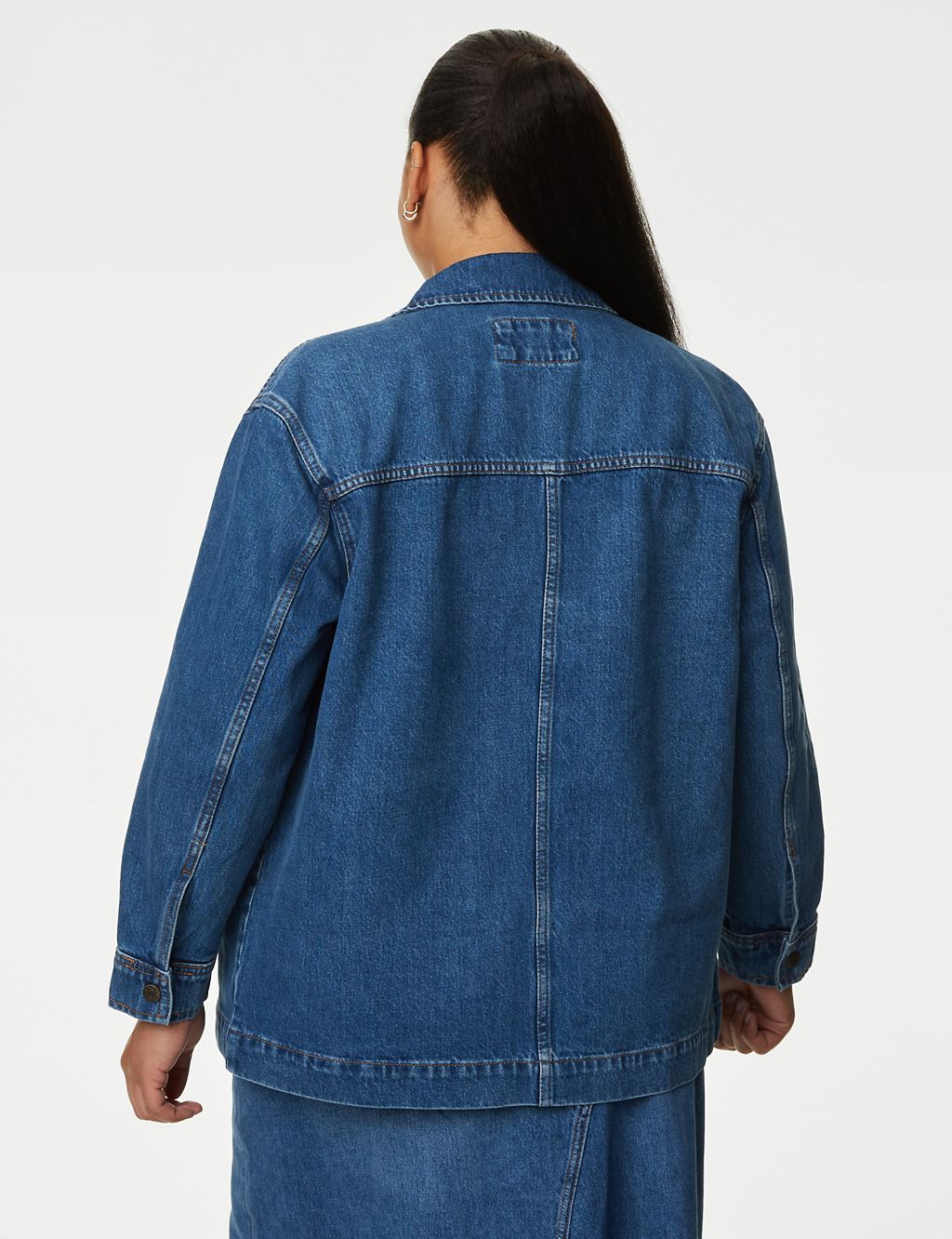Pure Cotton Denim Relaxed Utility Jacket 5 of 6