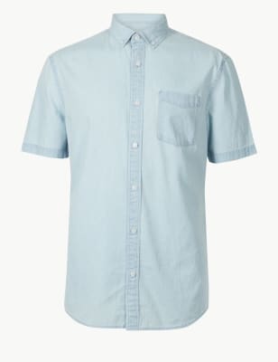 m&s denim shirt mens