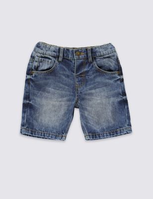 Pure Cotton Denim Shorts (1-7 Years) Image 2 of 3