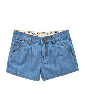 Pure Cotton Denim Shorts (5-14 Years) Image 2 of 5