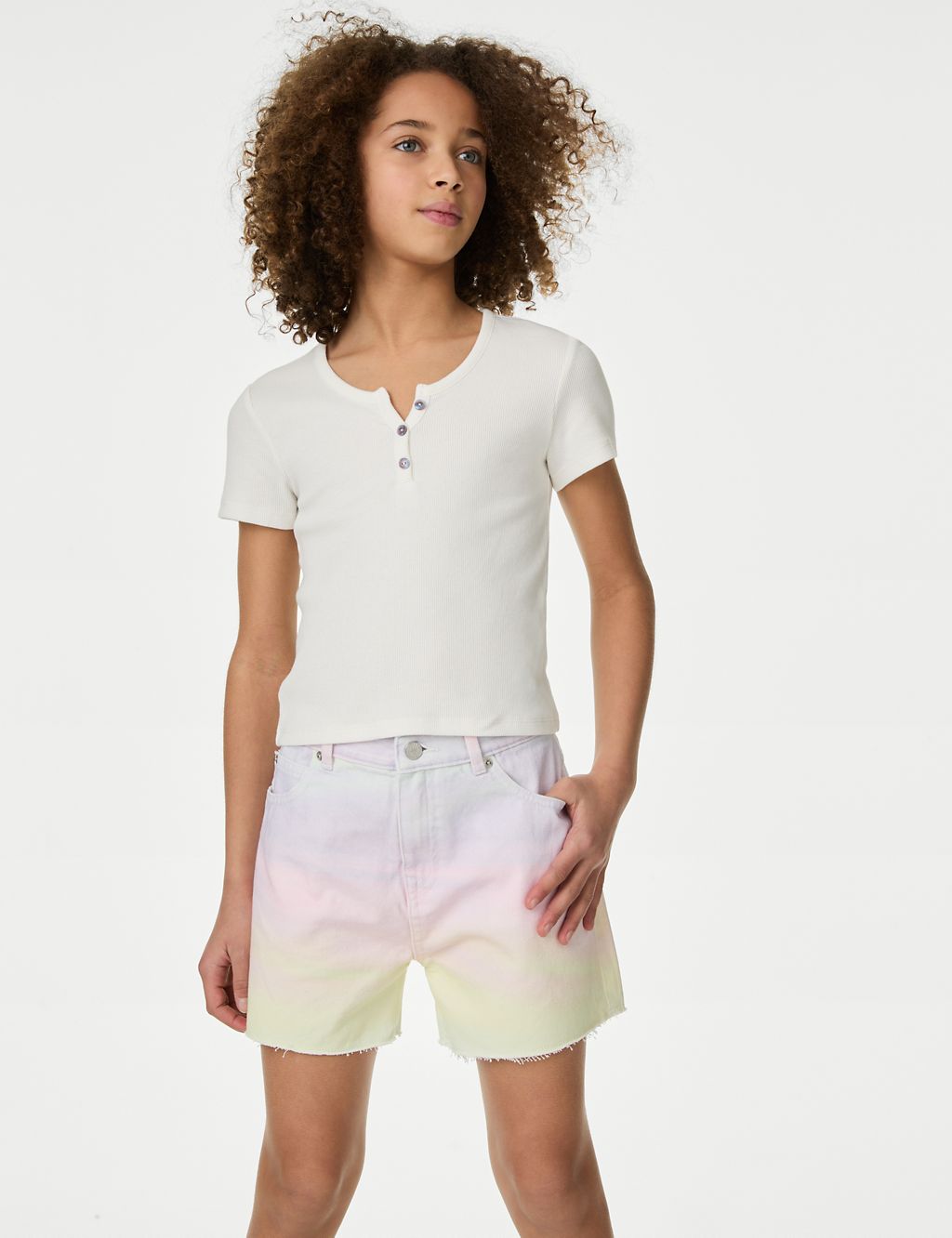 Pure Cotton Denim Shorts (6-16 Yrs) 3 of 5