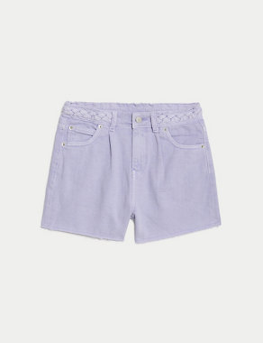 Pure Cotton Denim Shorts(6-16 Yrs) Image 2 of 5