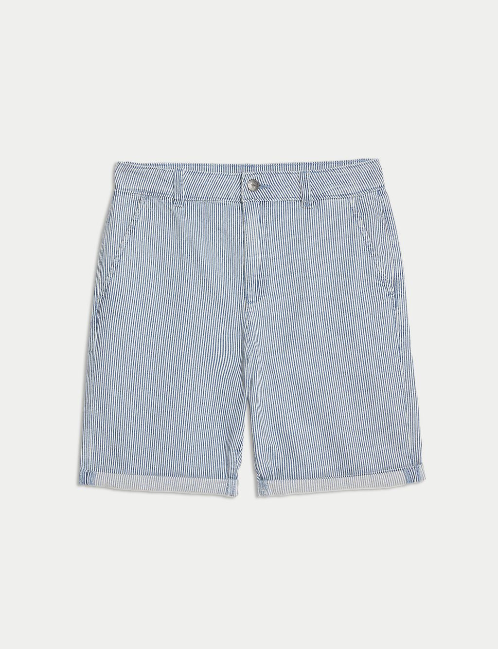 Pure Cotton Denim Striped Shorts (6-16 Yrs) 1 of 5