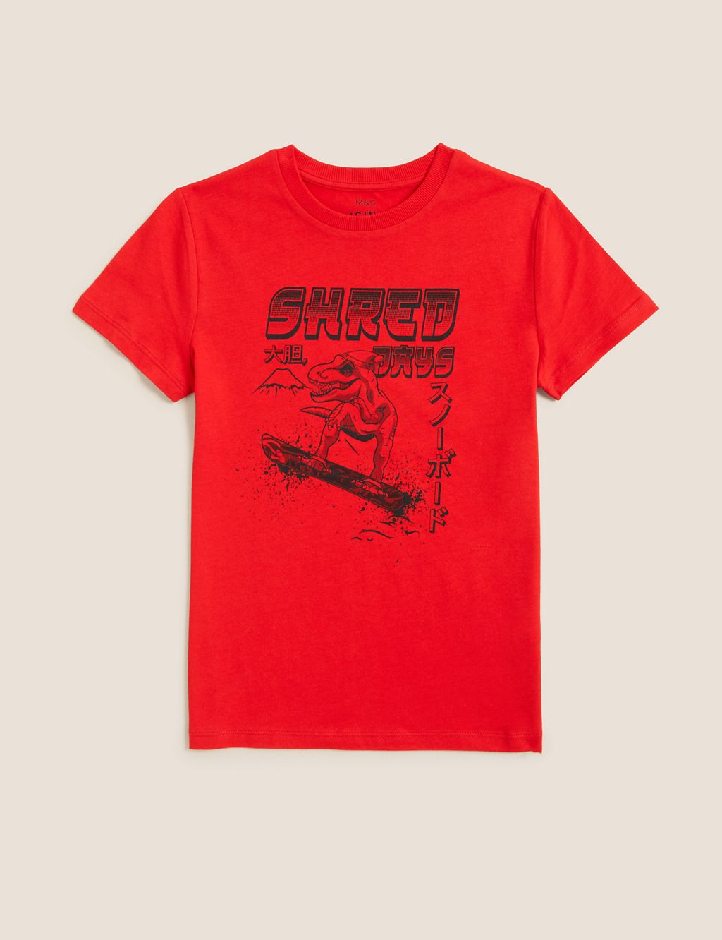 Pure Cotton Dinosaur Print T-Shirt (6-16 Yrs) 1 of 4