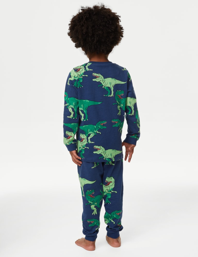 Pure Cotton Dinosaur Pyjamas (1-8 Yrs) 3 of 5