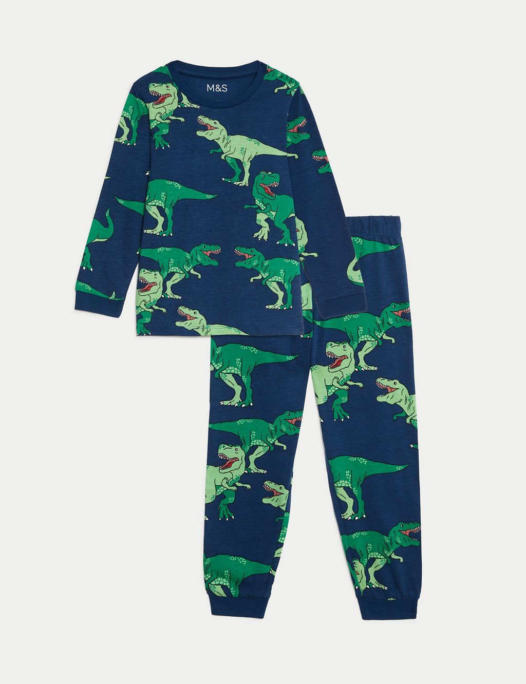 Pure Cotton Dinosaur Pyjamas (1-8 Yrs) 1 of 5