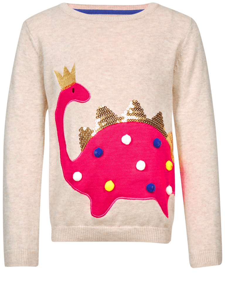 Dinosaur sequin jumper shop