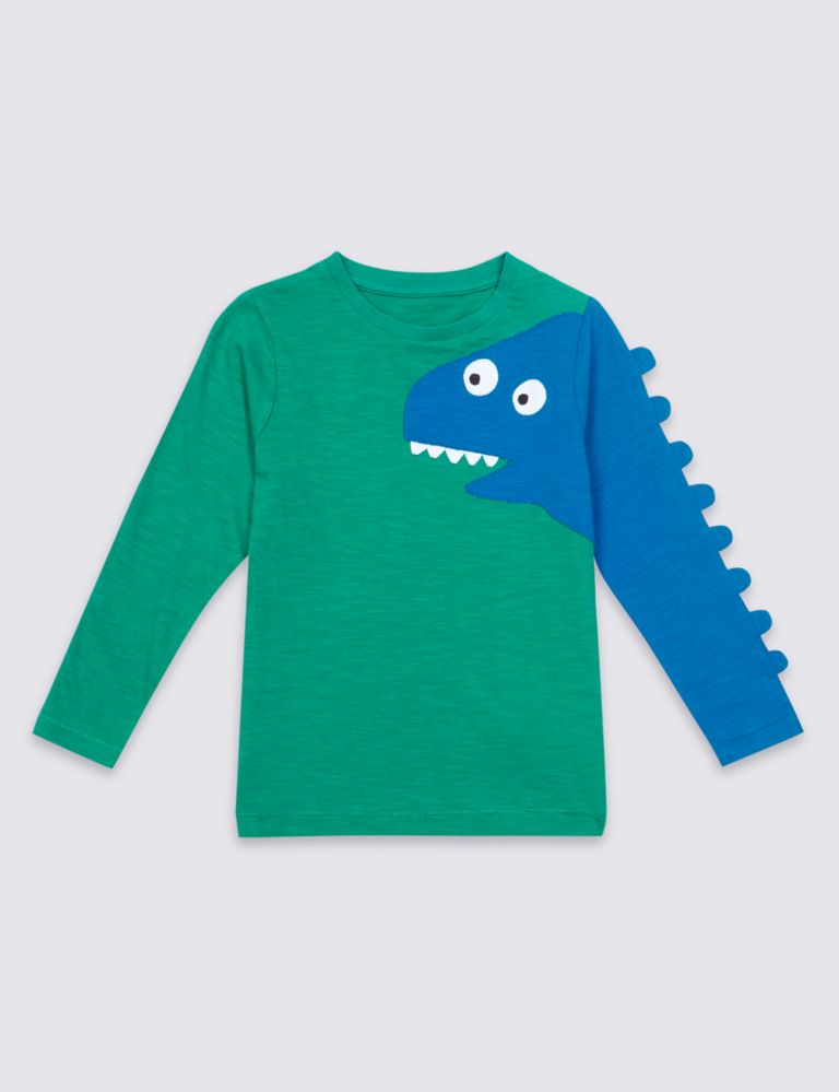Pure Cotton Dinosaur Top (3 Months - 7 Years) 2 of 5