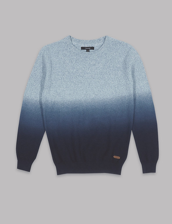 Pure Cotton Dip Dye Jumper (3-14 Years) Image 1 of 2