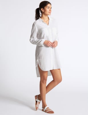 pure cotton shirt beach dress