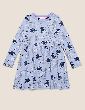 Pure Cotton Disney Frozen™ Print Dress (2-10 Yrs) Image 2 of 5
