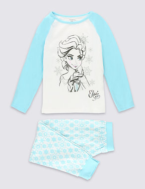 Pure Cotton Disney Frozen Glitter Pyjamas (1-10 Years) Image 2 of 4