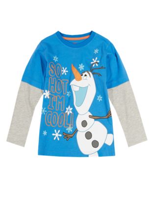 Pure Cotton Disney Frozen Olaf T-Shirt (1-6 Years) Image 2 of 3