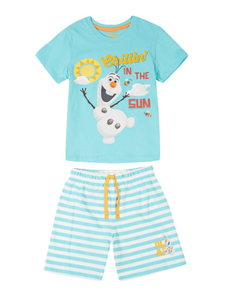 Pure Cotton Disney Frozen Short Pyjamas (1-8 Years) 2 of 4
