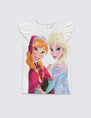 Pure Cotton Disney Frozen Short Sleeves T-Shirt (2-10 Years) Image 2 of 3