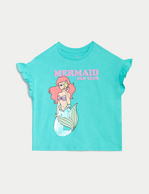 Pure Cotton Disney Little Mermaid™ T-Shirt (2-8 Yrs) Image 2 of 7