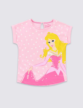 Pure Cotton Disney Princess Sleeping Beauty T-Shirt (1-7 Years) Image 2 of 3