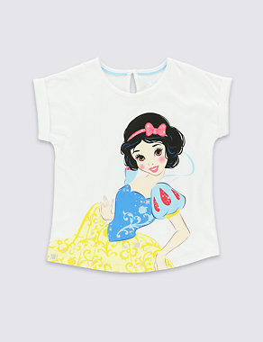 Pure Cotton Disney Princess Snow White T-Shirt (1-7 Years) Image 2 of 3