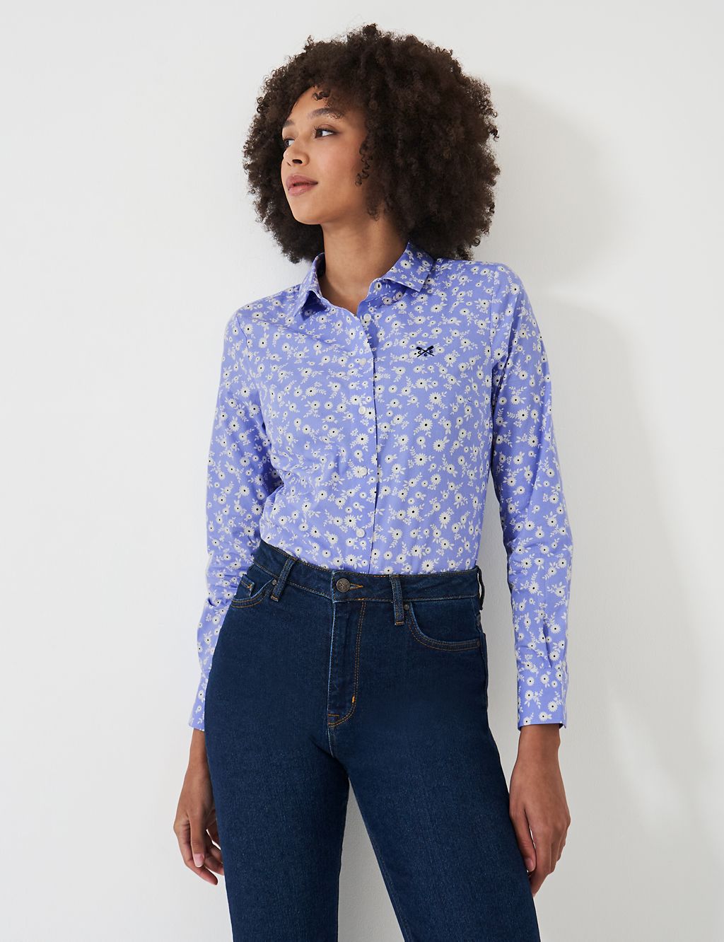 Pure Cotton Ditsy Floral Collared Shirt 3 of 5