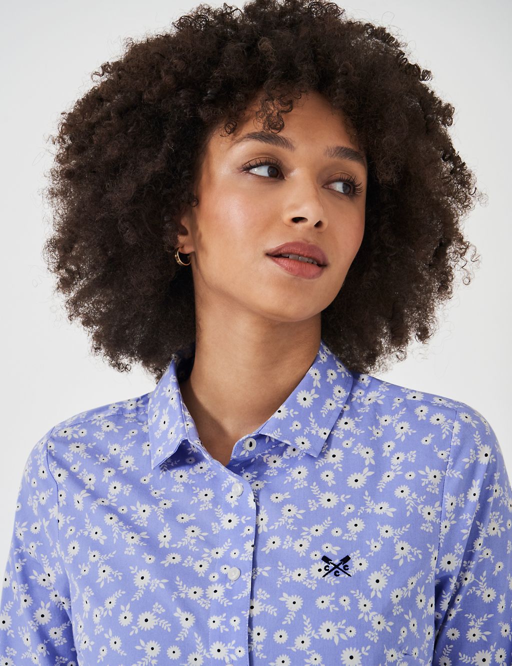 Pure Cotton Ditsy Floral Collared Shirt 5 of 5