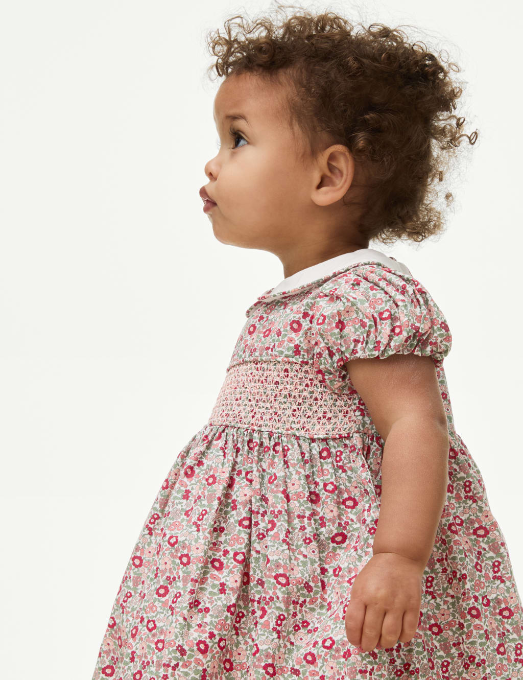 Pure Cotton Ditsy Floral Dress (0-3 Yrs) 3 of 5